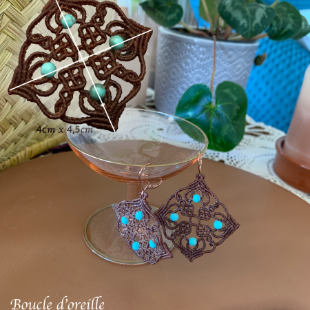 Boucle d'oreille Moucharabieh